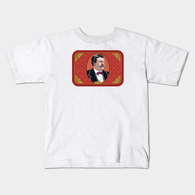 James Fisk - Robber Baron Kids T-Shirt by Railroad 18XX Designs